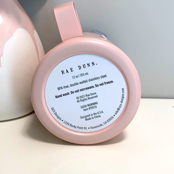 Rae Dunn Baby Pink Stainless Steel Mug - Picture 6 of 6